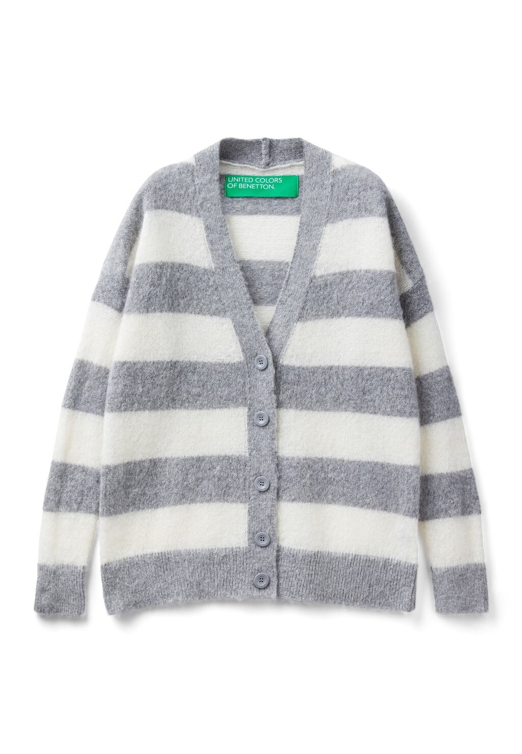 

Кардиган Two Tone Stripes United Colors of Benetton, цвет grey