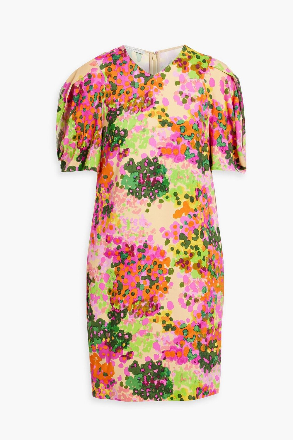 

Платье мини из крепа с принтом STELLA MCCARTNEY, розовый