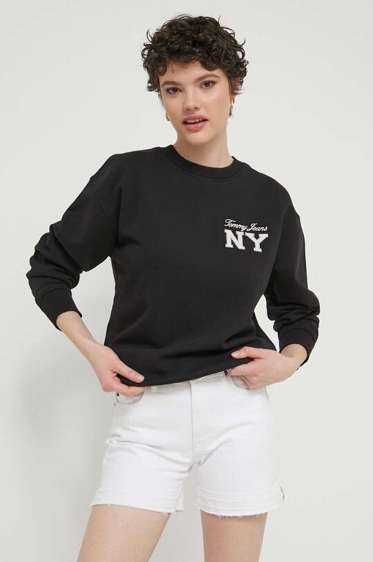 

Хлопковая толстовка Tommy Jeans, черный