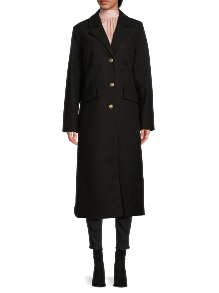 цена Однобортное пальто однобортного цвета Nvlt, черный