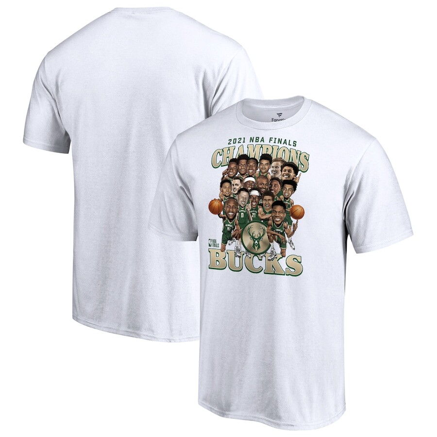 

Футболка с коротким рукавом Fanatics Branded Milwaukee Bucks, белый