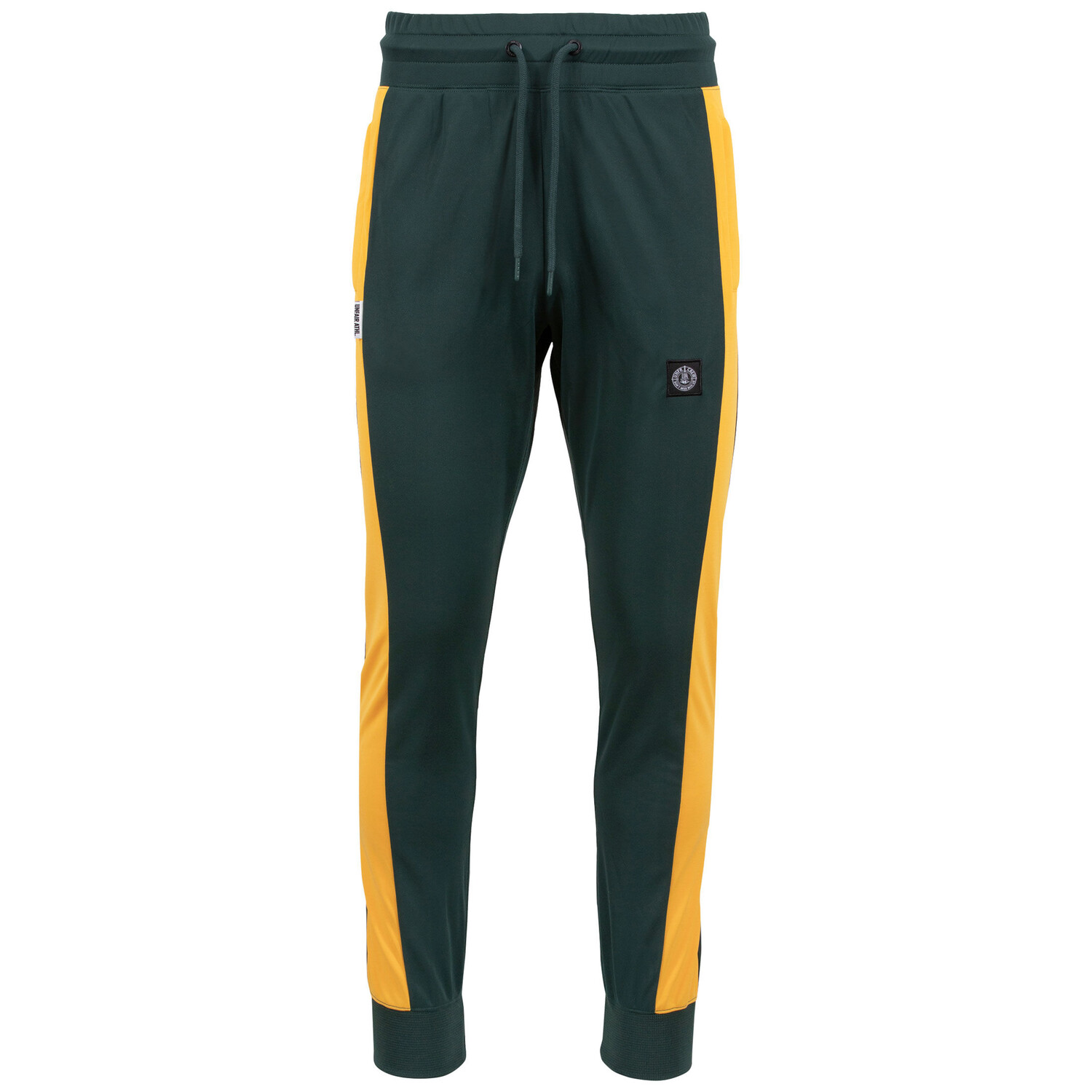 

Брюки UNFAIR ATHLETICS Jogginghose DMWU Patch, цвет dunkelgrün/gelb