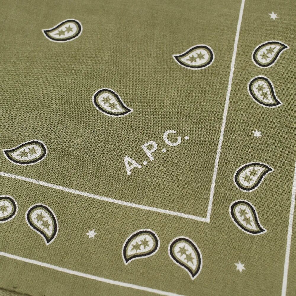 

A.P.C. Шейный платок-бандана с узором пейсли, зеленый