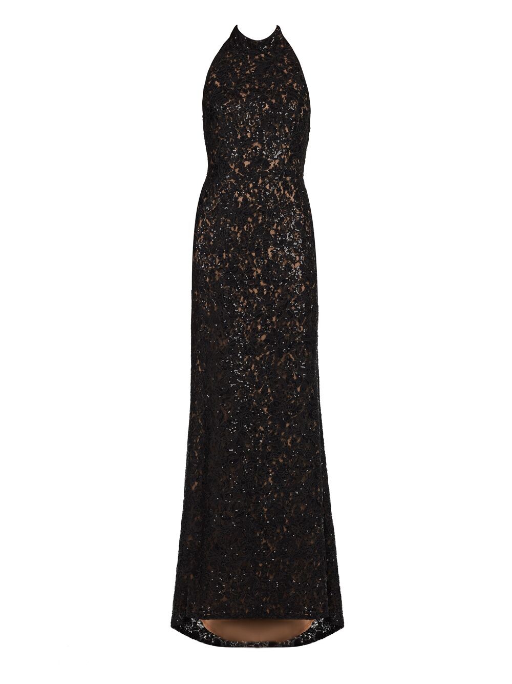 

Кружевное платье без рукавов Tadashi Shoji, черный