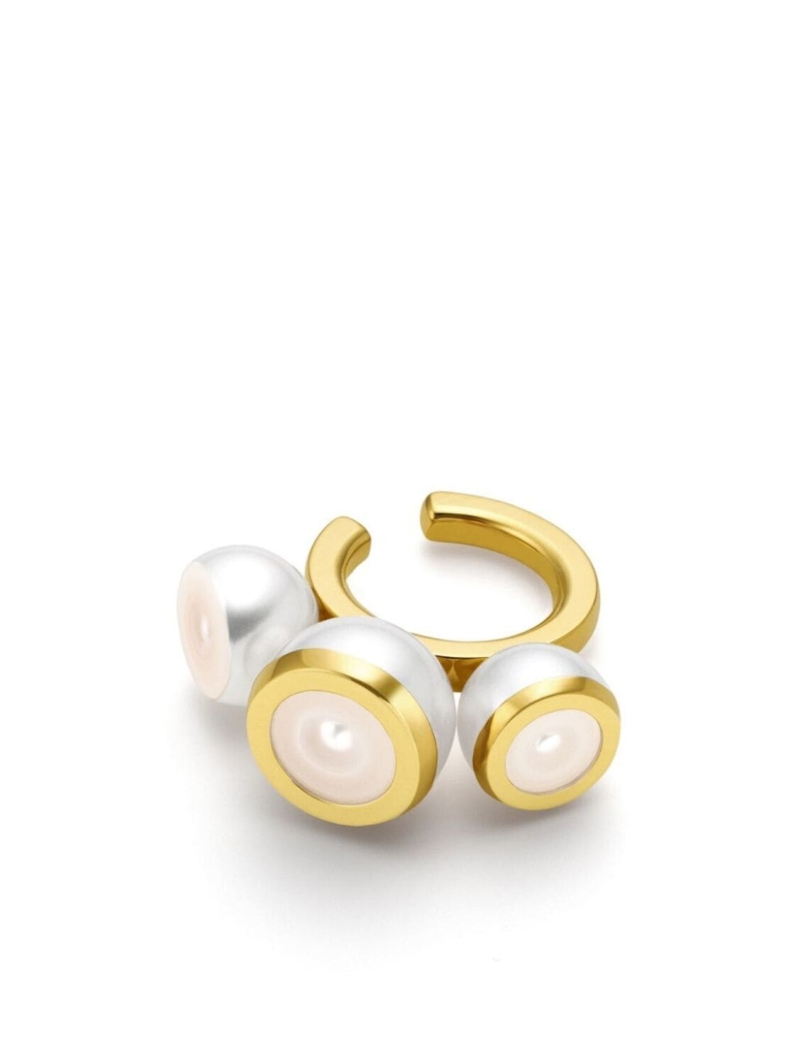 

Серьга-кафф M/G Sliced из желтого золота с жемчугом TASAKI, золотой