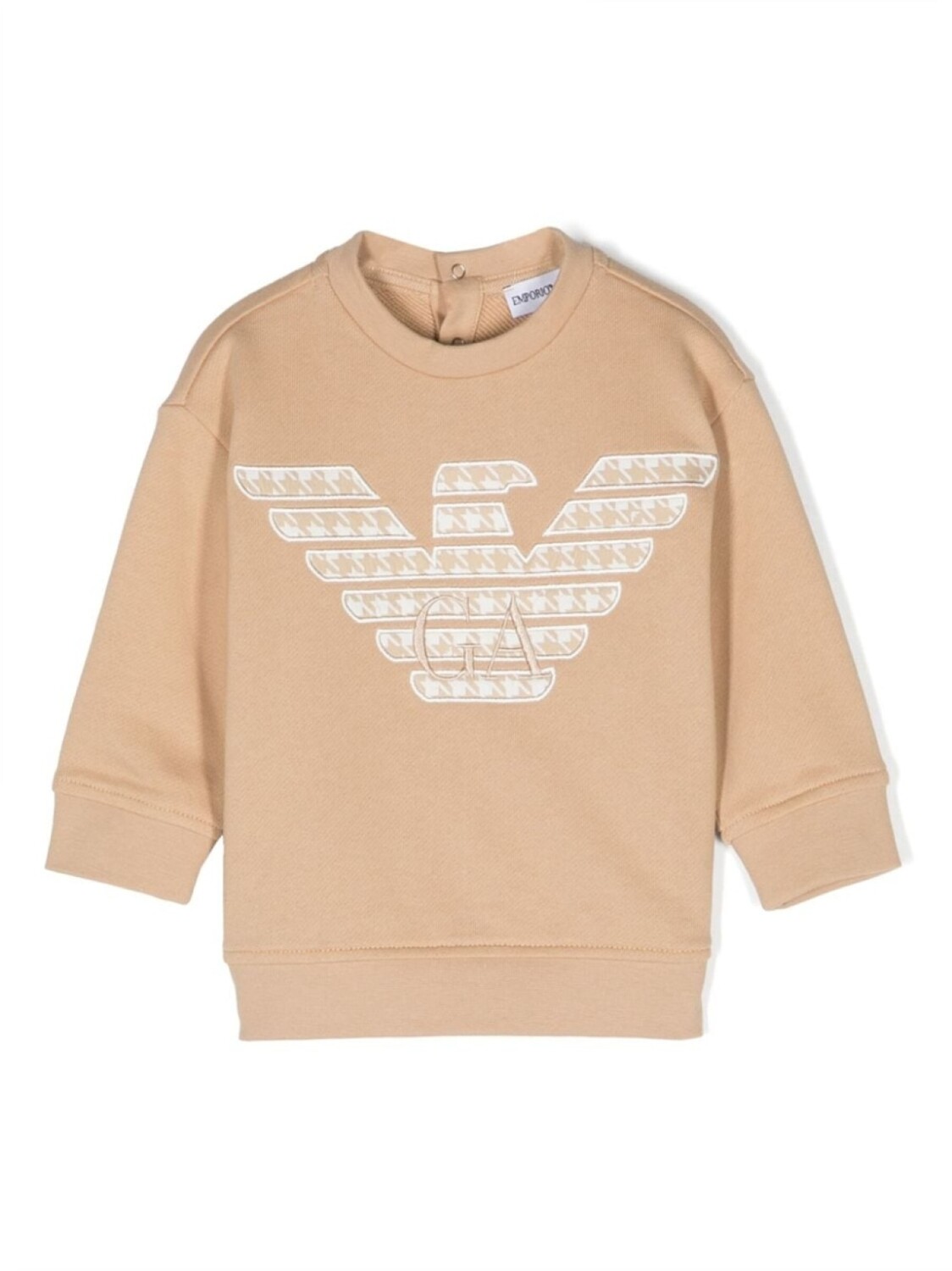 

Emporio Armani толстовка с нашивкой-логотипом, коричневый