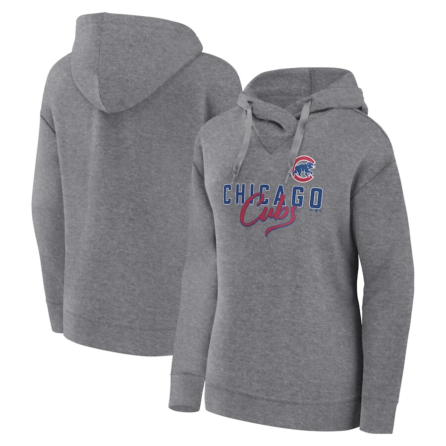 

Пуловер с капюшоном Fanatics Branded Chicago Cubs, серый
