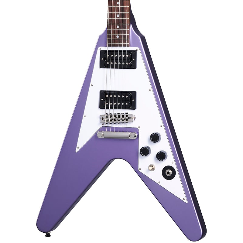 Электрогитара Epiphone Kirk Hammett 1979 Flying V Electric Guitar - Purple Metallic медиаторы dunlop kh01t088 kirk hammett 6шт в коробочке