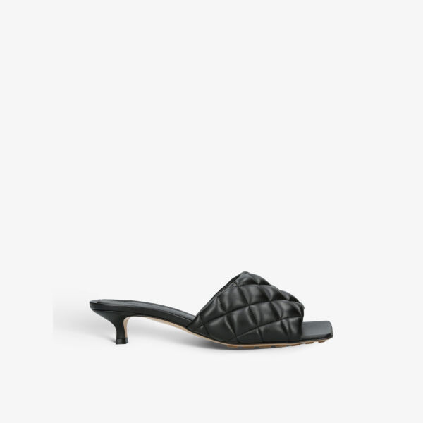 

Мюли на каблуке из стеганой кожи с мягкой подкладкой Bottega Veneta, черный