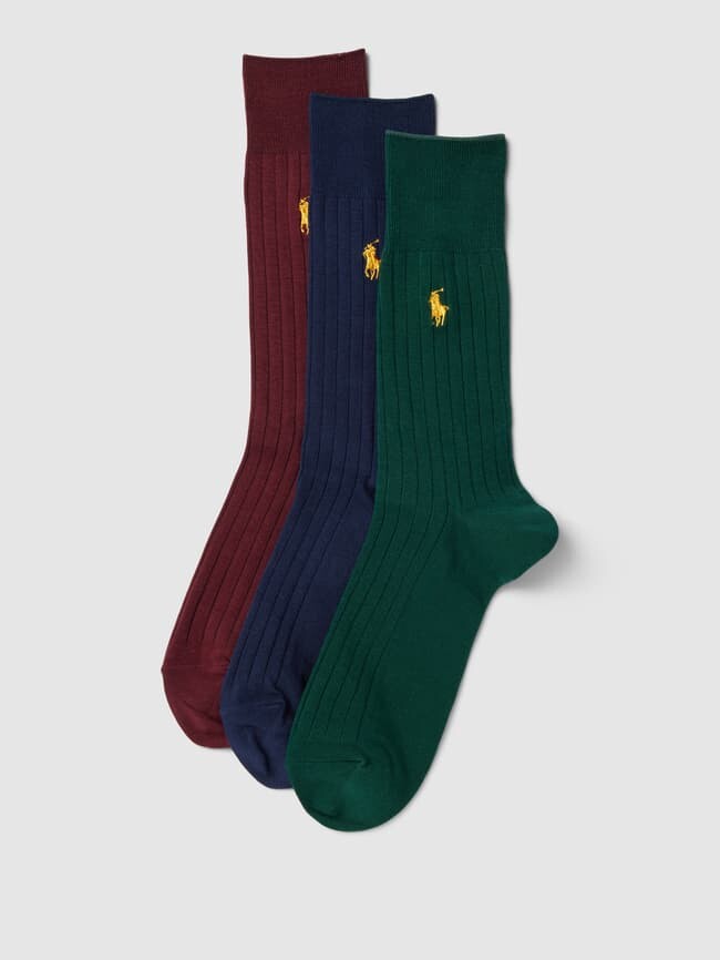 

Носки с пришивной этикеткой, в упаковке 3 шт Polo Ralph Lauren Underwear, бордо