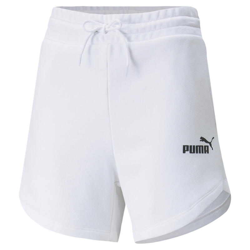 Женские шорты Essentials с высокой талией PUMA White