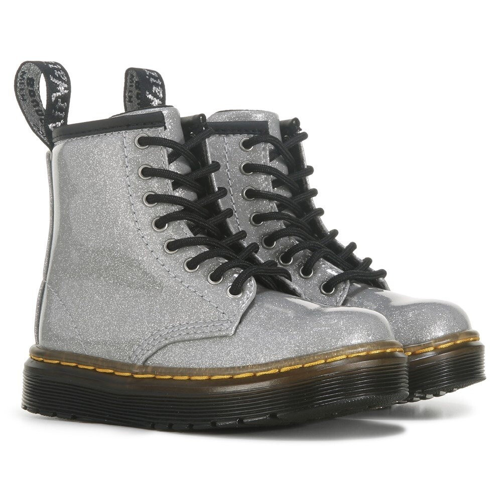 

Детские ботинки Zavala на шнуровке для малышей Dr. Martens, серебряный