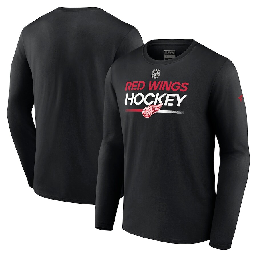 

Футболка с длинным рукавом Fanatics Branded Detroit Red Wings, черный