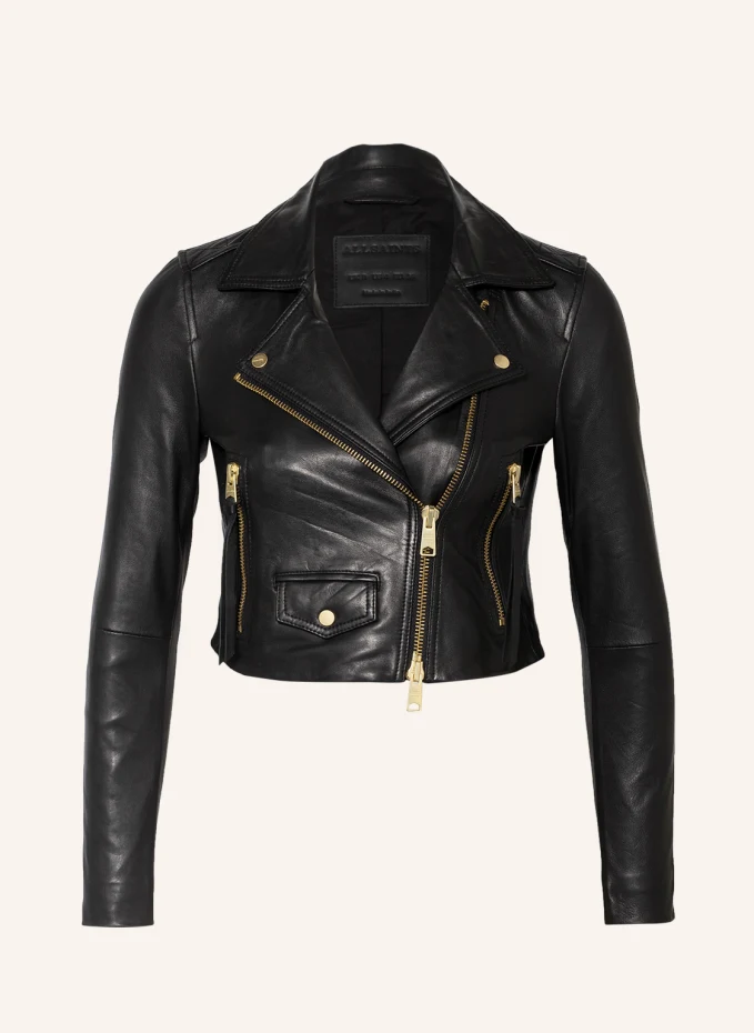 

Кожаная куртка элора Allsaints, черный