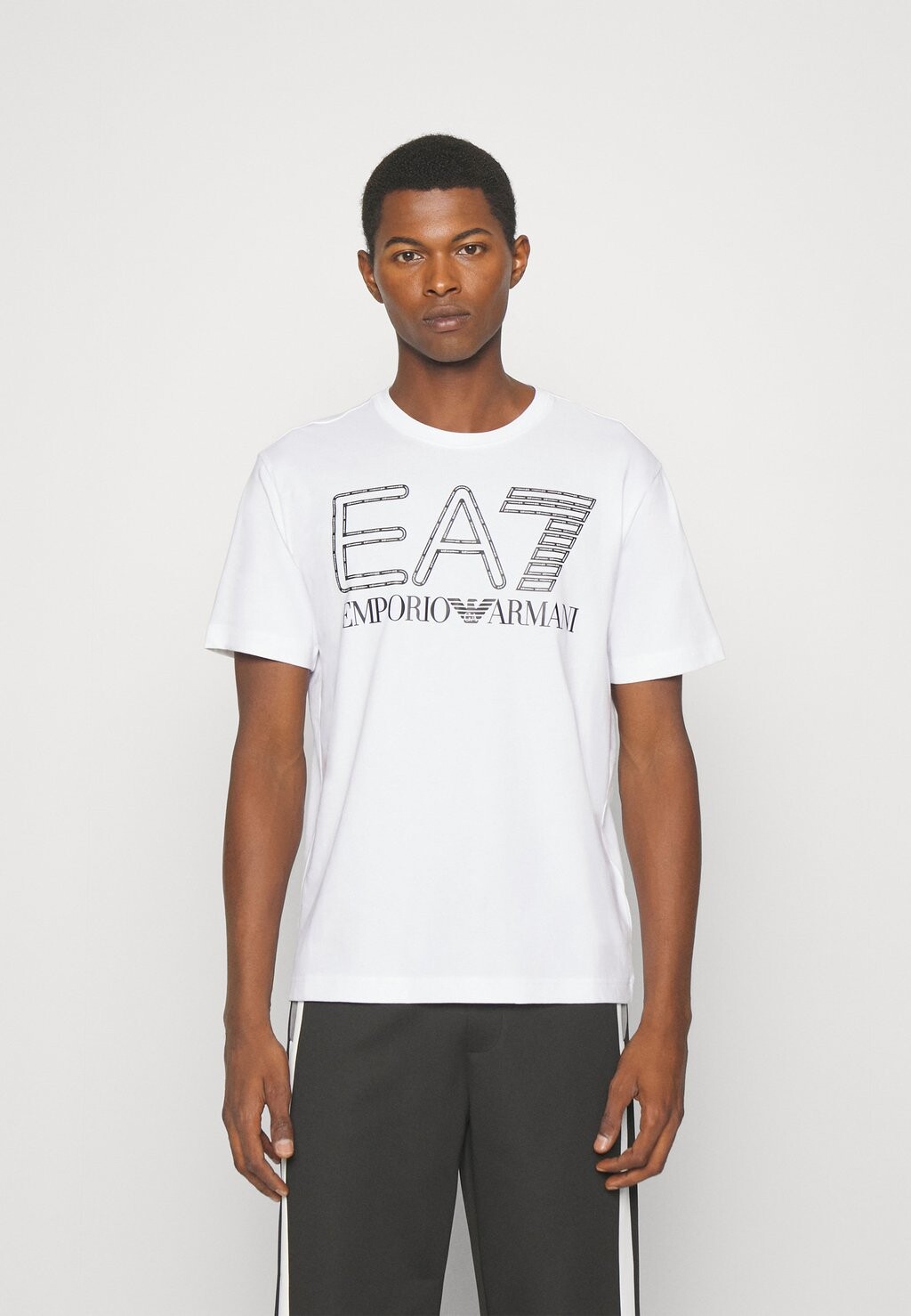 

Футболка с принтом EA7 Emporio Armani, белая