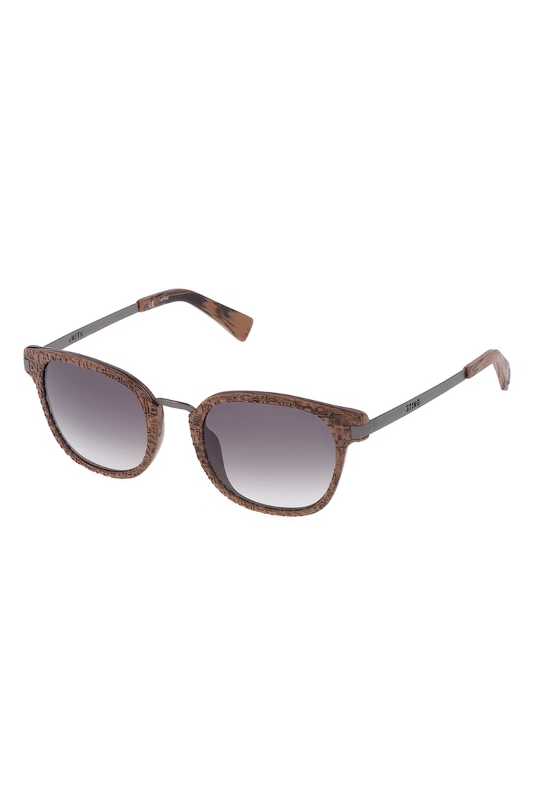 Рельефные солнцезащитные очки Sting, коричневый полосатые солнцезащитные очки sting черный