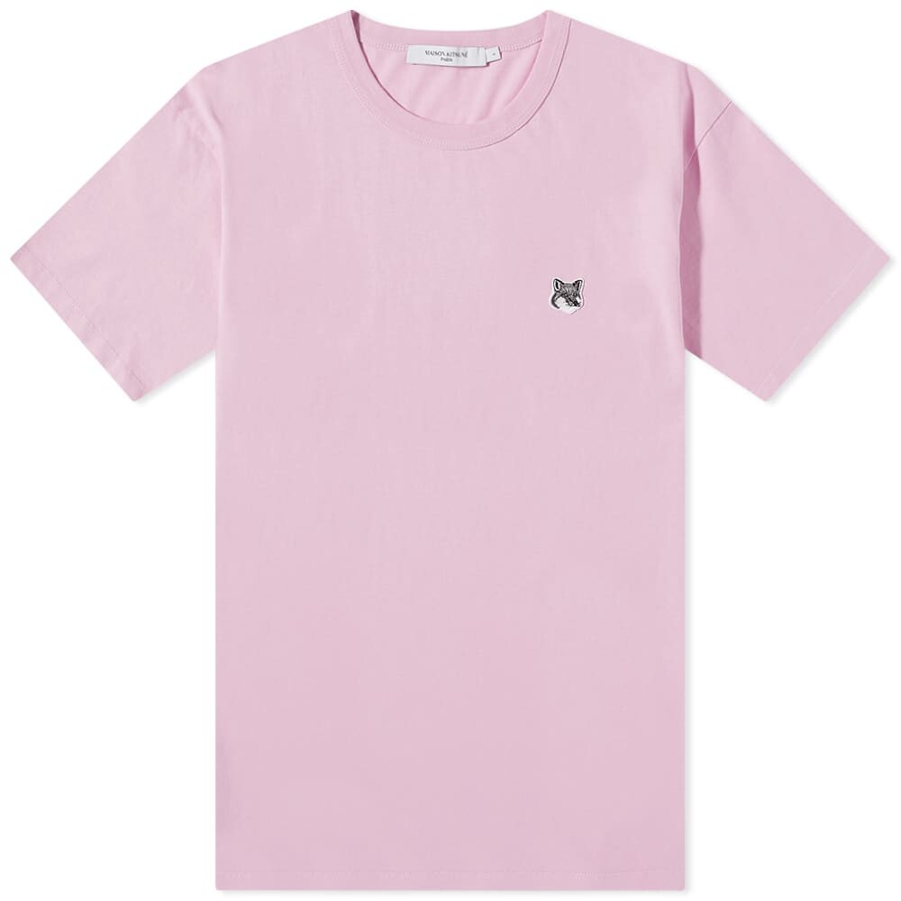 

Классическая футболка Maison Kitsune серого цвета с нашивкой в ​​виде головы лисы, Серый