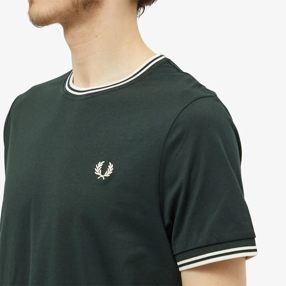 

Fred Perry Футболка Authentic с двойным кончиком, зеленый