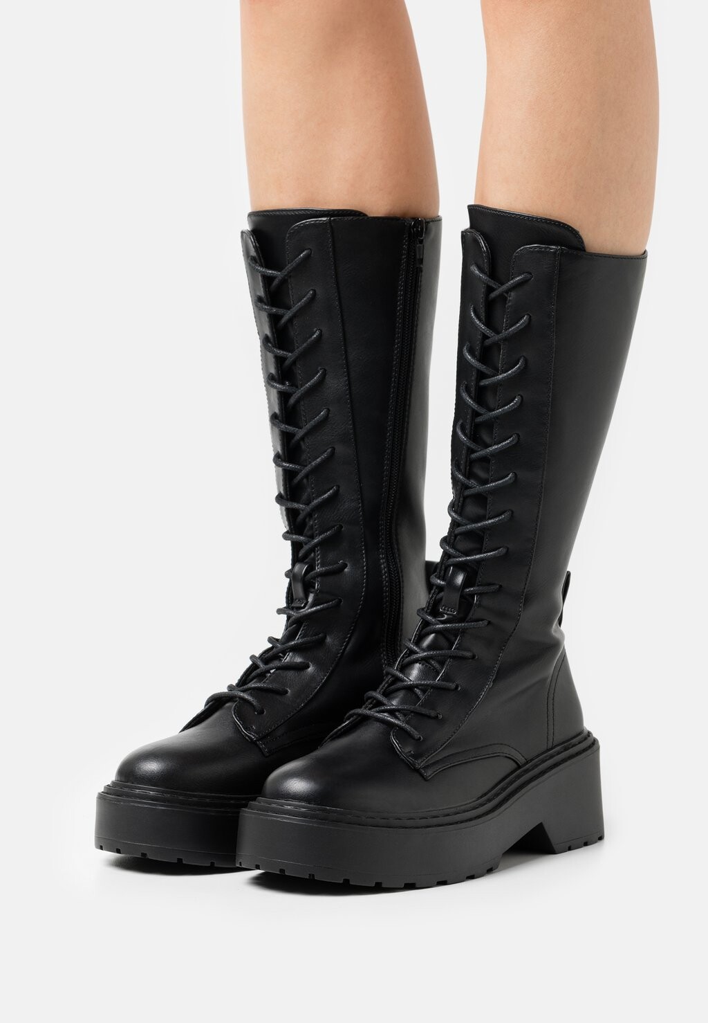 

Сапоги со шнурками ONLY SHOES, черный