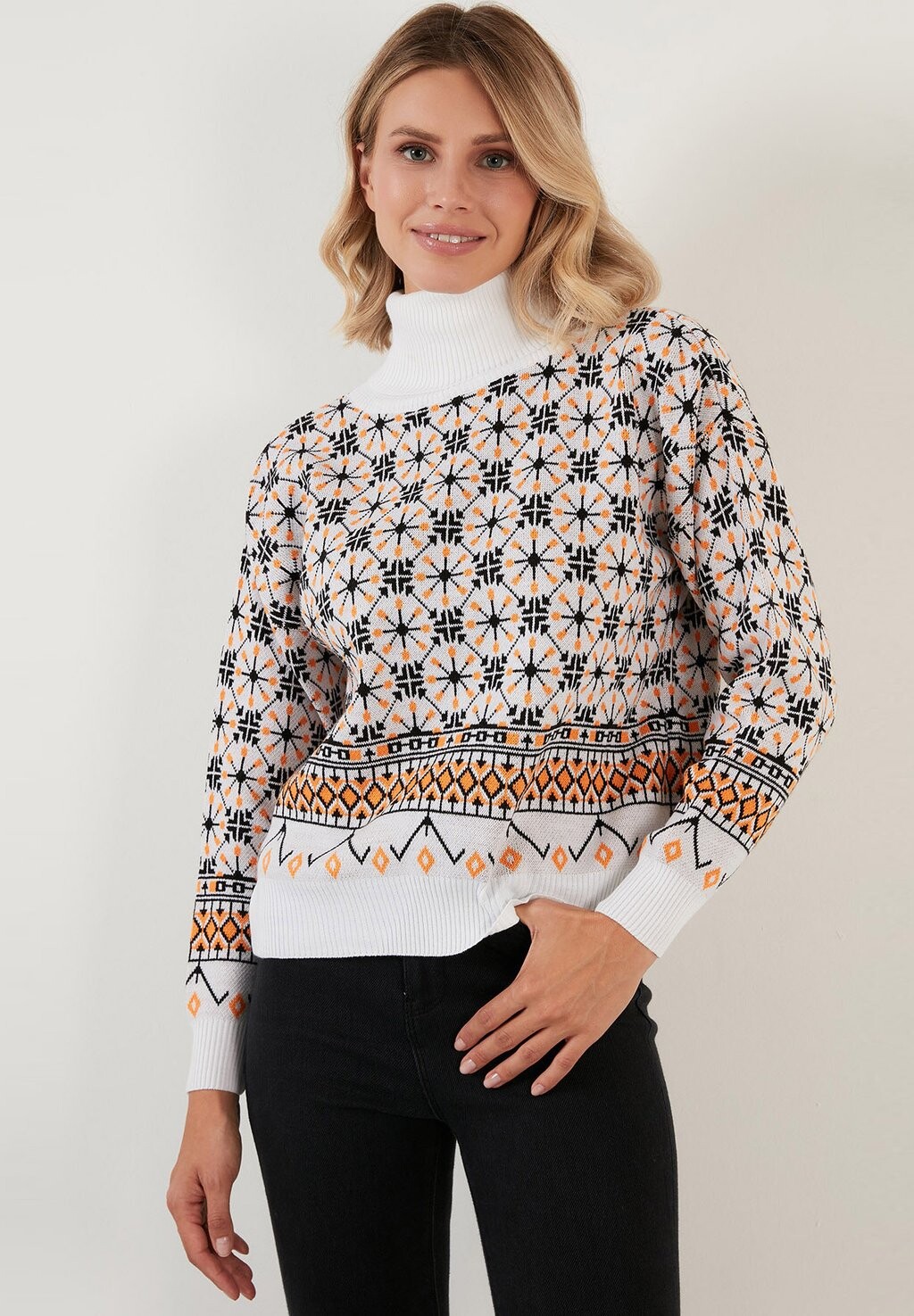 

Свитер LELA Regular Fit, оранжевый, Оранжевый;коричневый