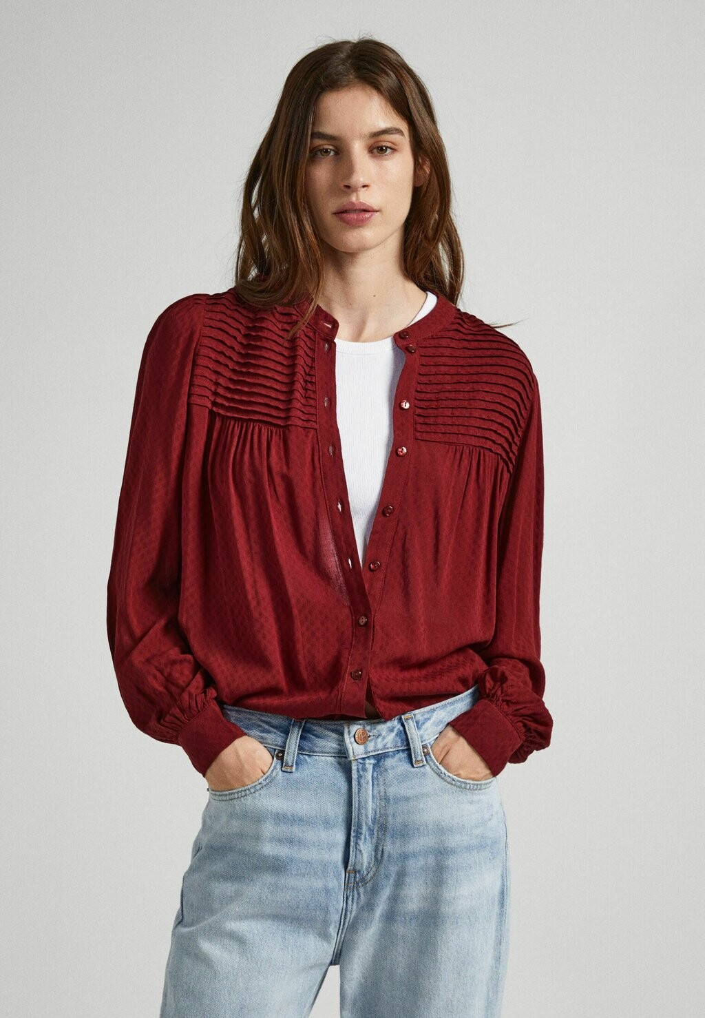 

Рубашка Pepe Jeans KAROL, цвет burgundy red