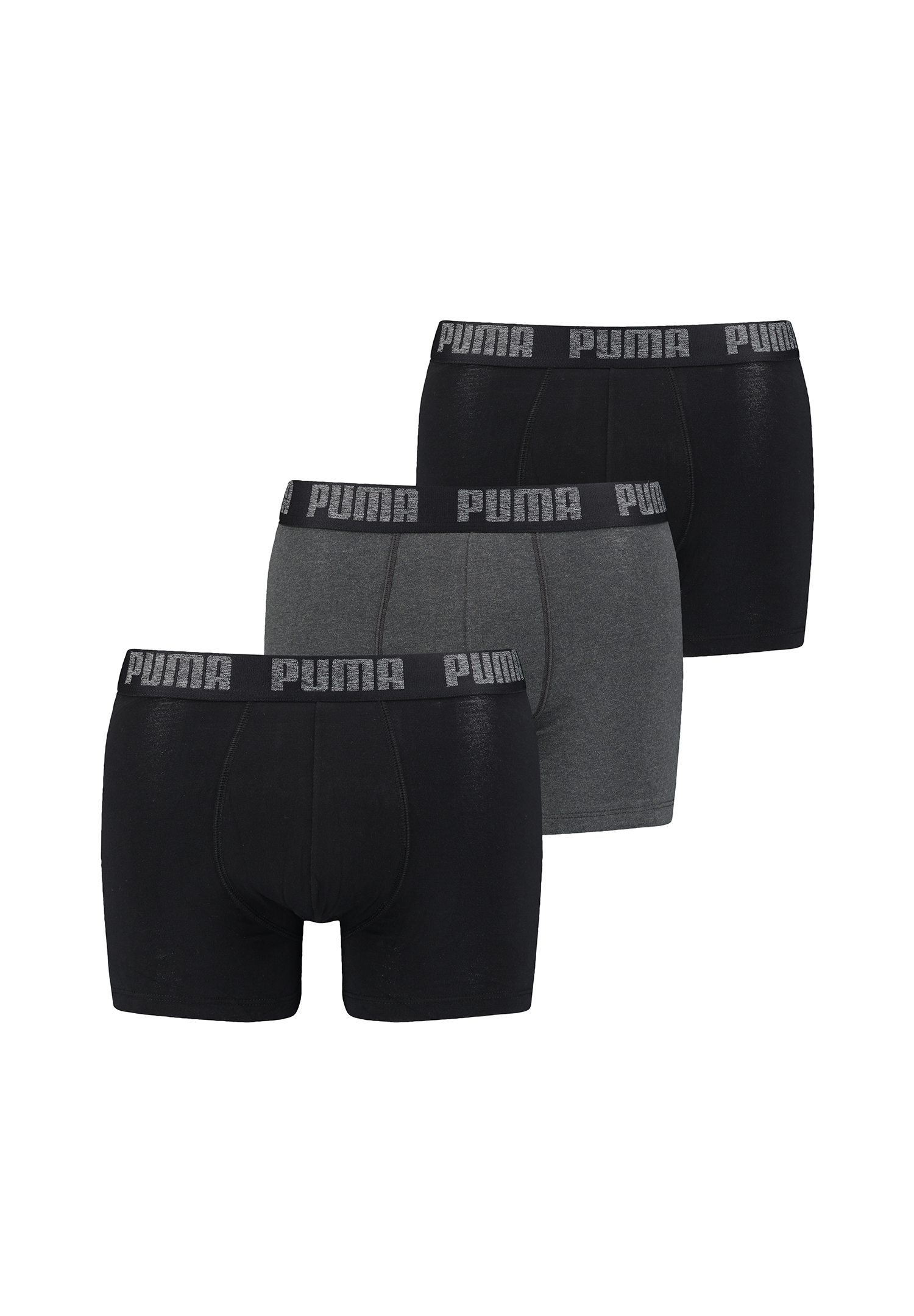 цена Боксеры Puma Boxershorts PUMA CAT BOXER 3P, цвет 223 - Black/Anthracite