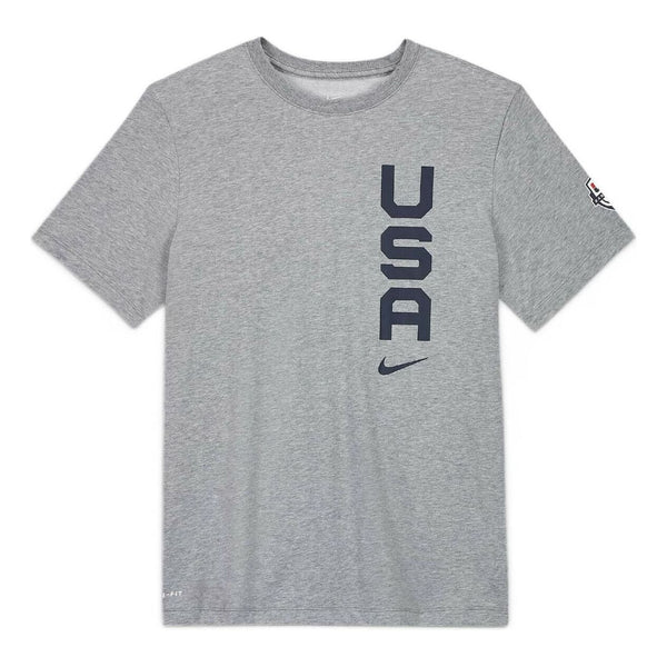 Футболка Men's Nike Alphabet Printing Solid Color Round Neck Sports Short Sleeve Gray T-Shirt, мультиколор