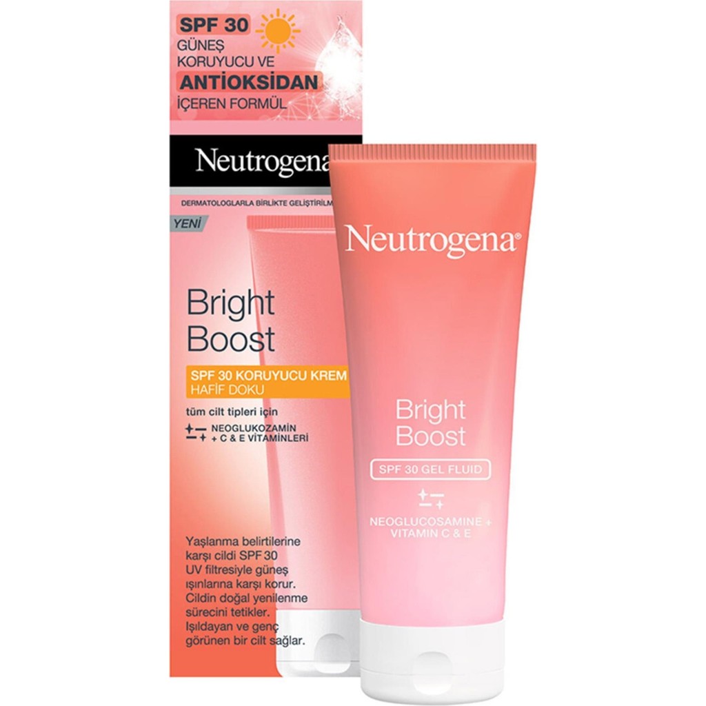 Защитный крем SPF30 Neutrogena Bright Boost, 50 мл маска neutrogena bright boost осветляющая гидрогелевая 30 мл