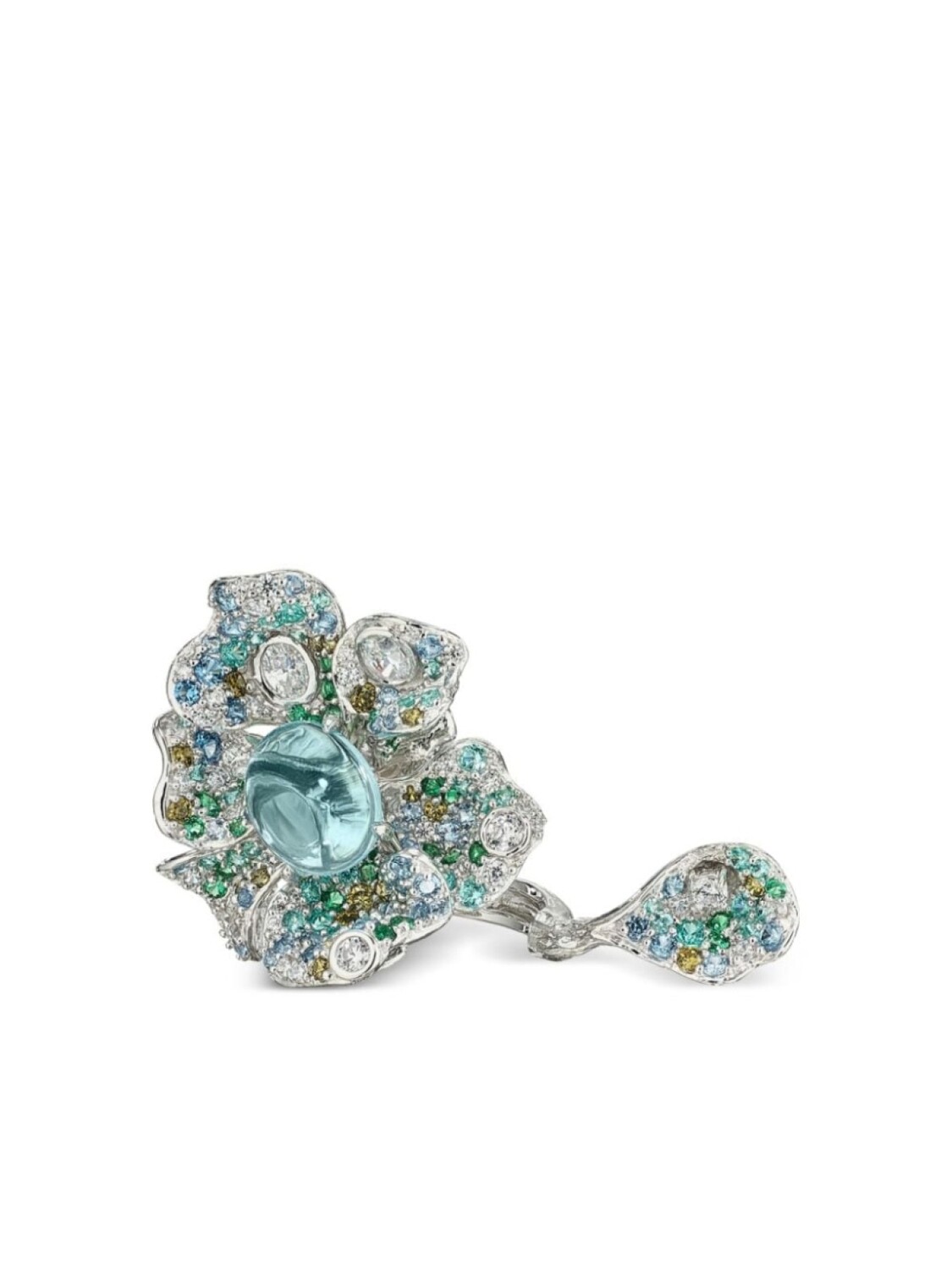 

Позолоченное кольцо Aqua Peony с камнями Anabela Chan, синий