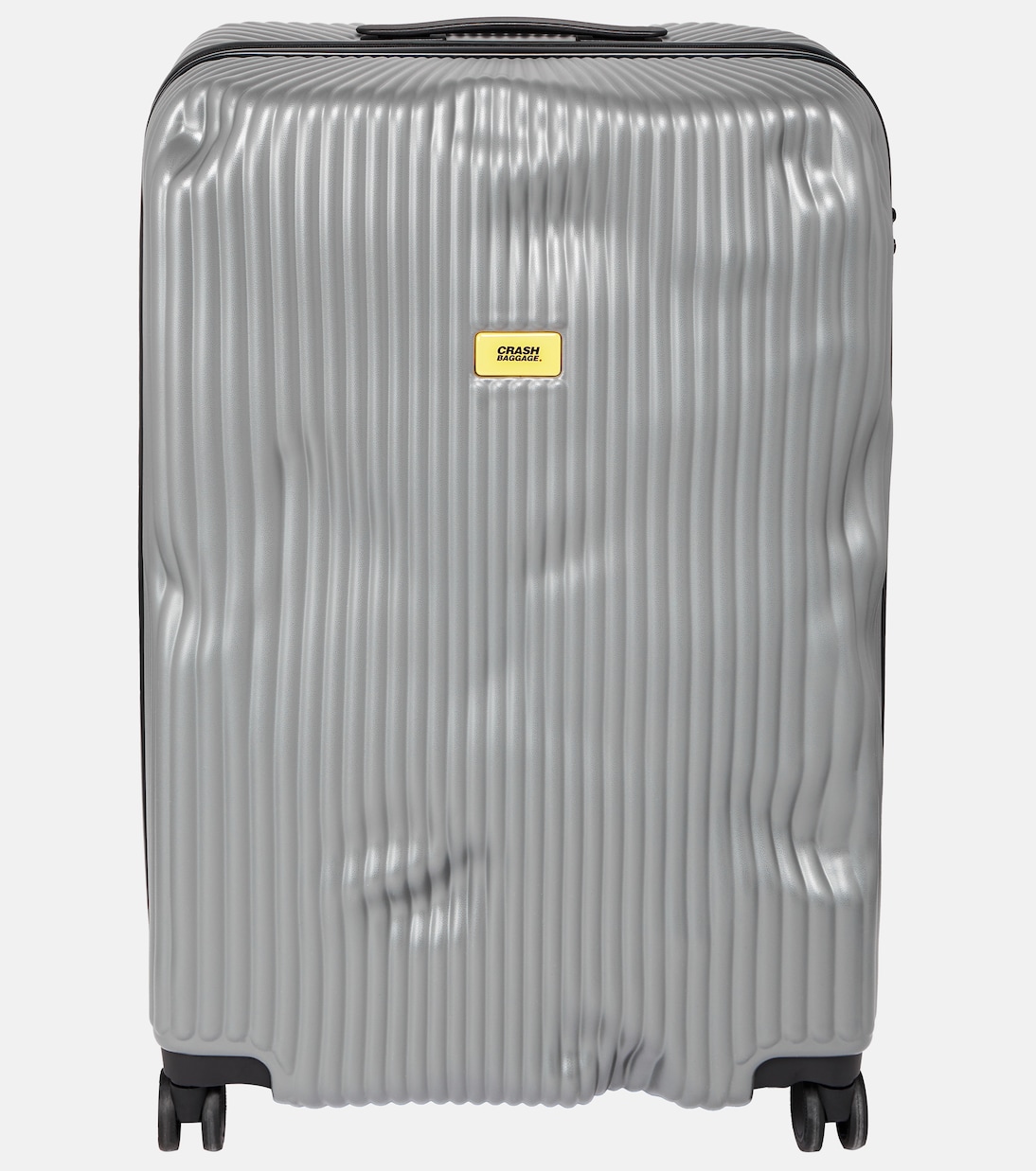 Большой чемодан в полоску Crash Baggage, серый