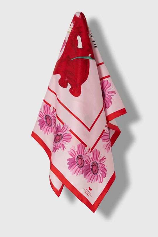 Шелковый шарф Weekend Max Mara, розовый