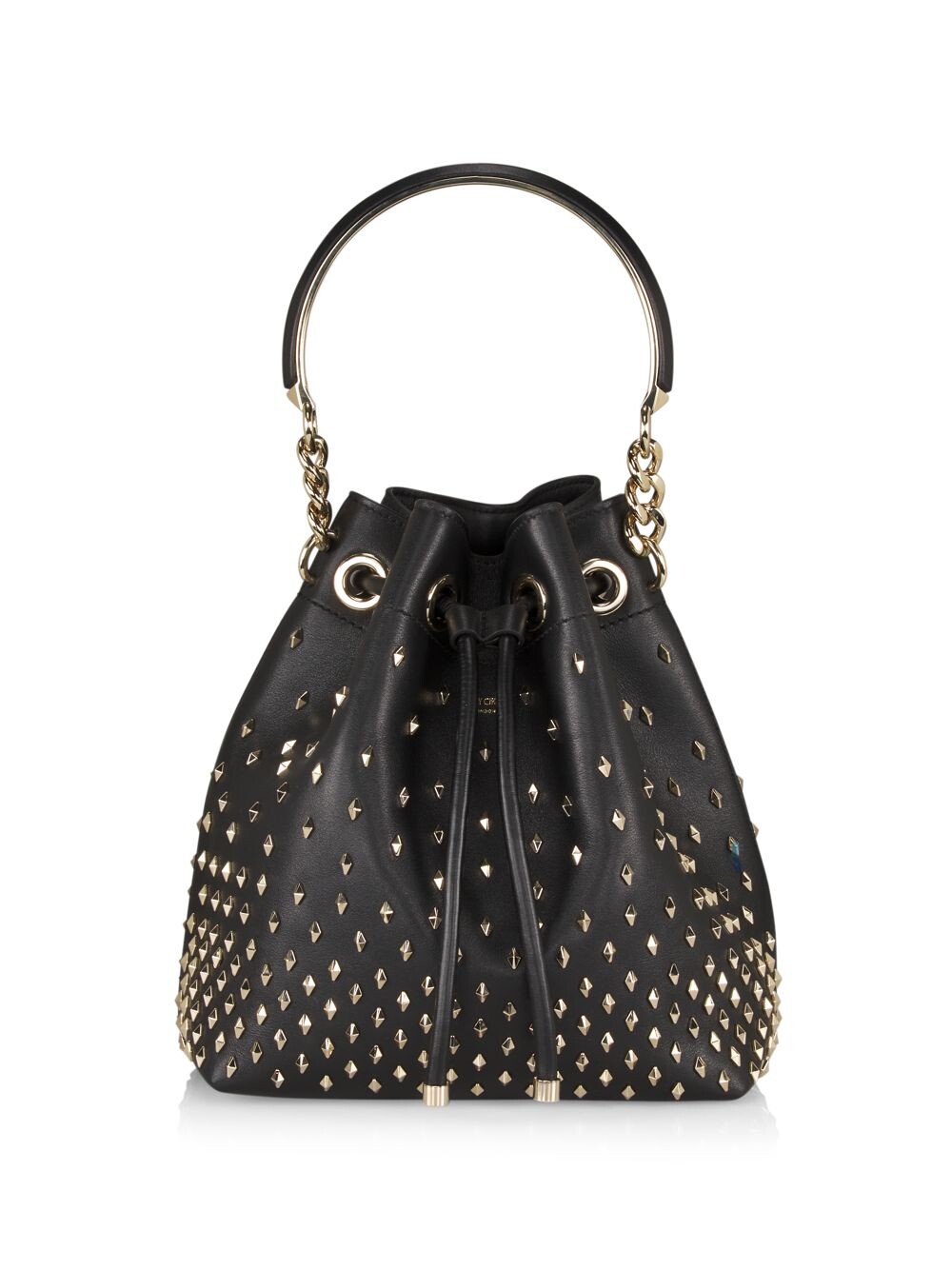 

Кожаная сумка-мешок Bon Bon с заклепками Jimmy Choo, черный