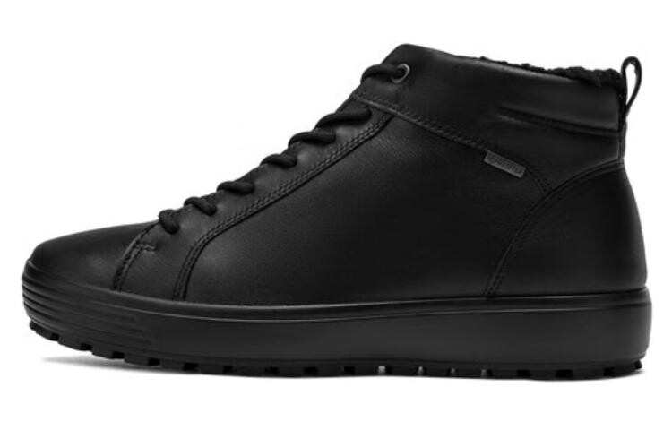 

Кроссовки ecco Skateboarding Shoes Men High-top Black, черный