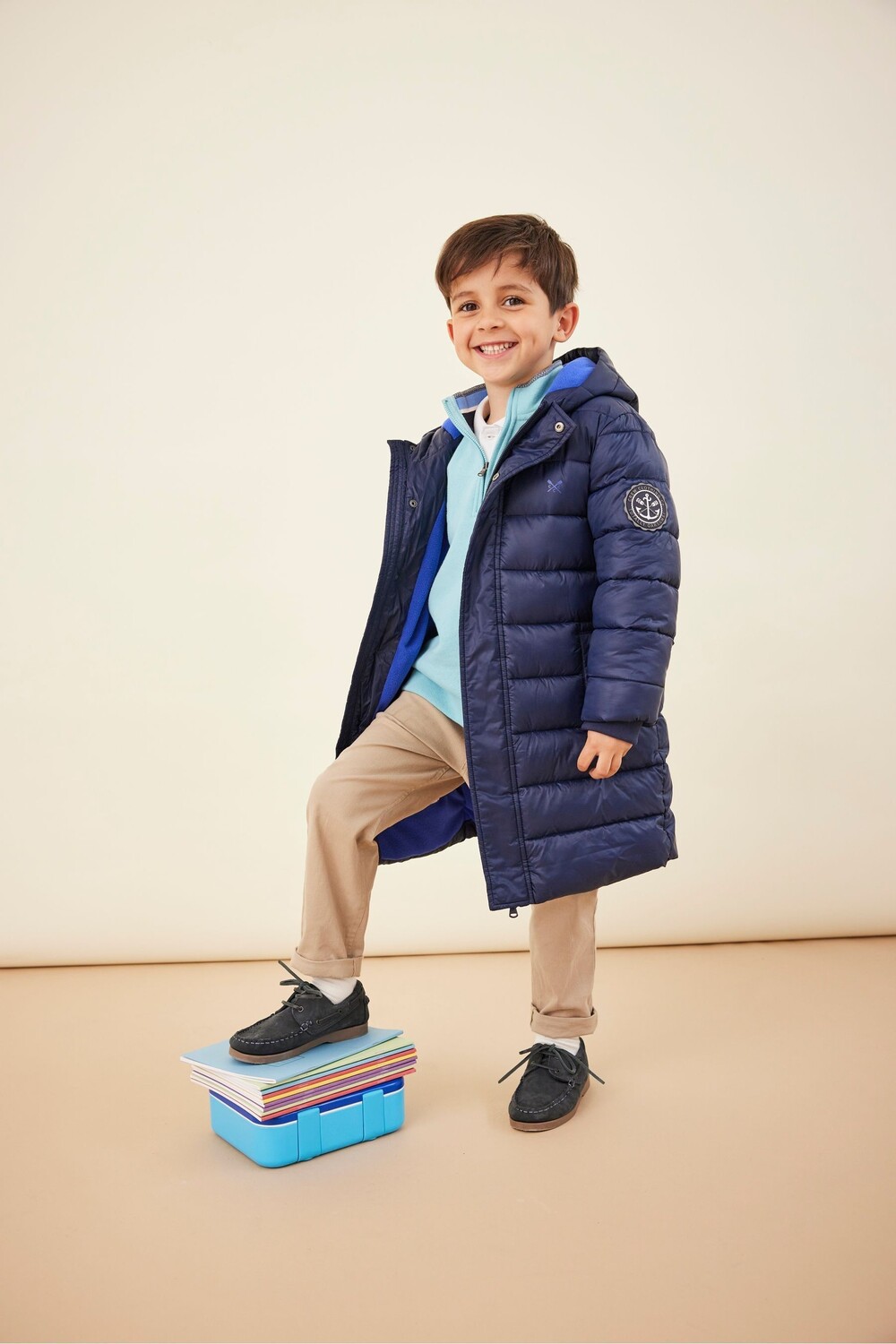 

Темно-синяя повседневная куртка Crew Clothing Company Crew Clothing Company, синий