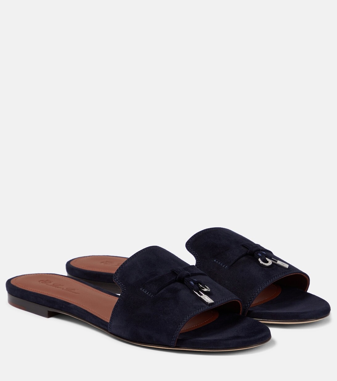 

Замшевые шлепанцы Summer Charms Loro Piana, синий