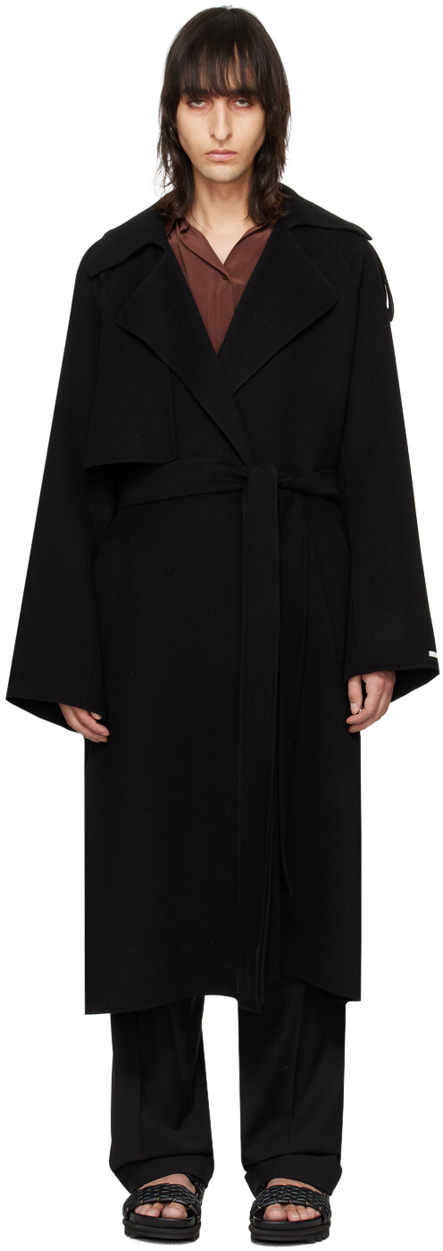 

Черное пальто Fiore Max Mara
