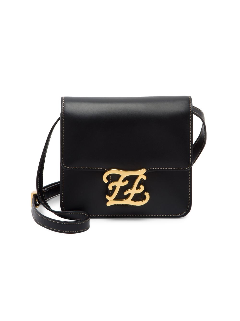 

Кожаная сумка через плечо Karligraphy Fendi, черный