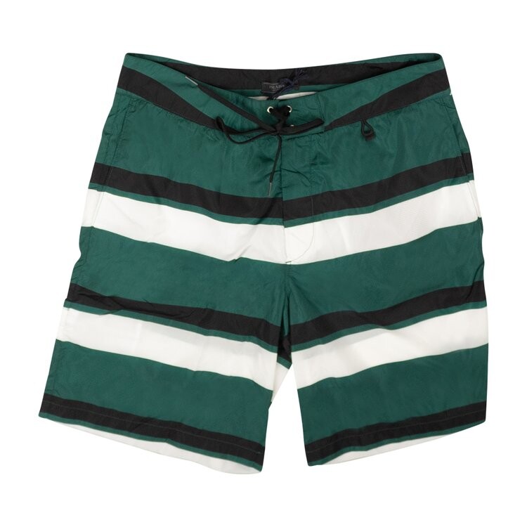 

Шорты для плавания Prada Striped Nylon 'Green', зеленый