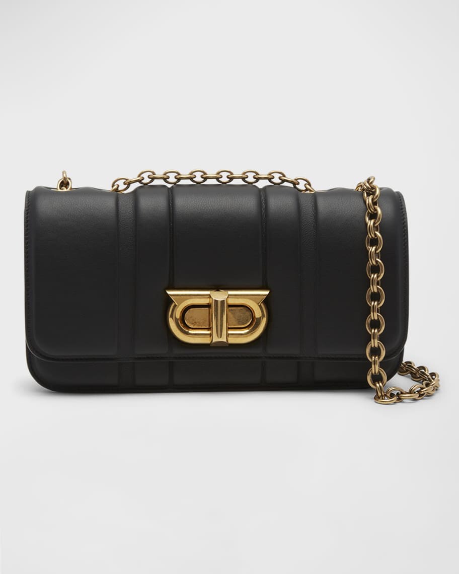 

Сумка на плечо с цепочкой из тисненой кожи Ferragamo