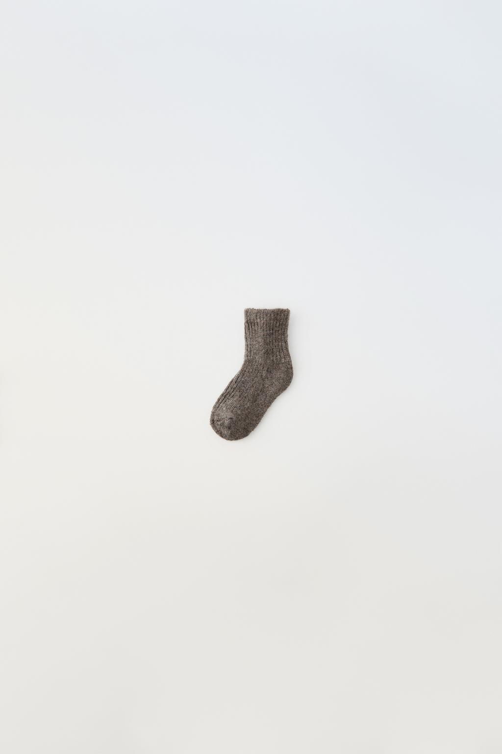Носки из кашемира ZARA, темно-загар