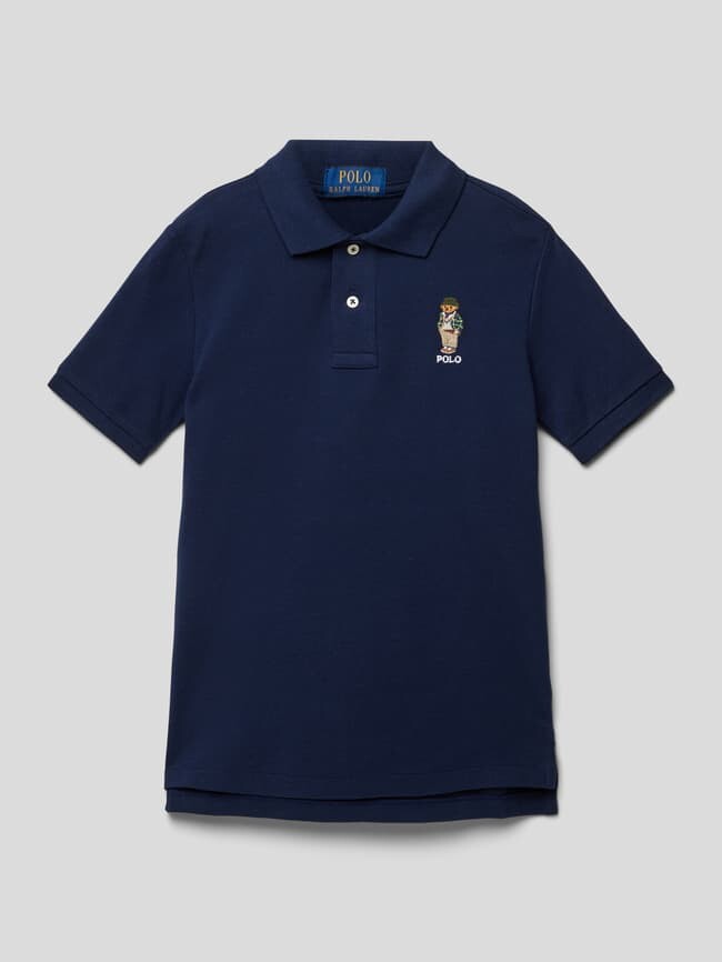

Рубашка-поло с декоративной строчкой Polo Ralph Lauren, темно-синий