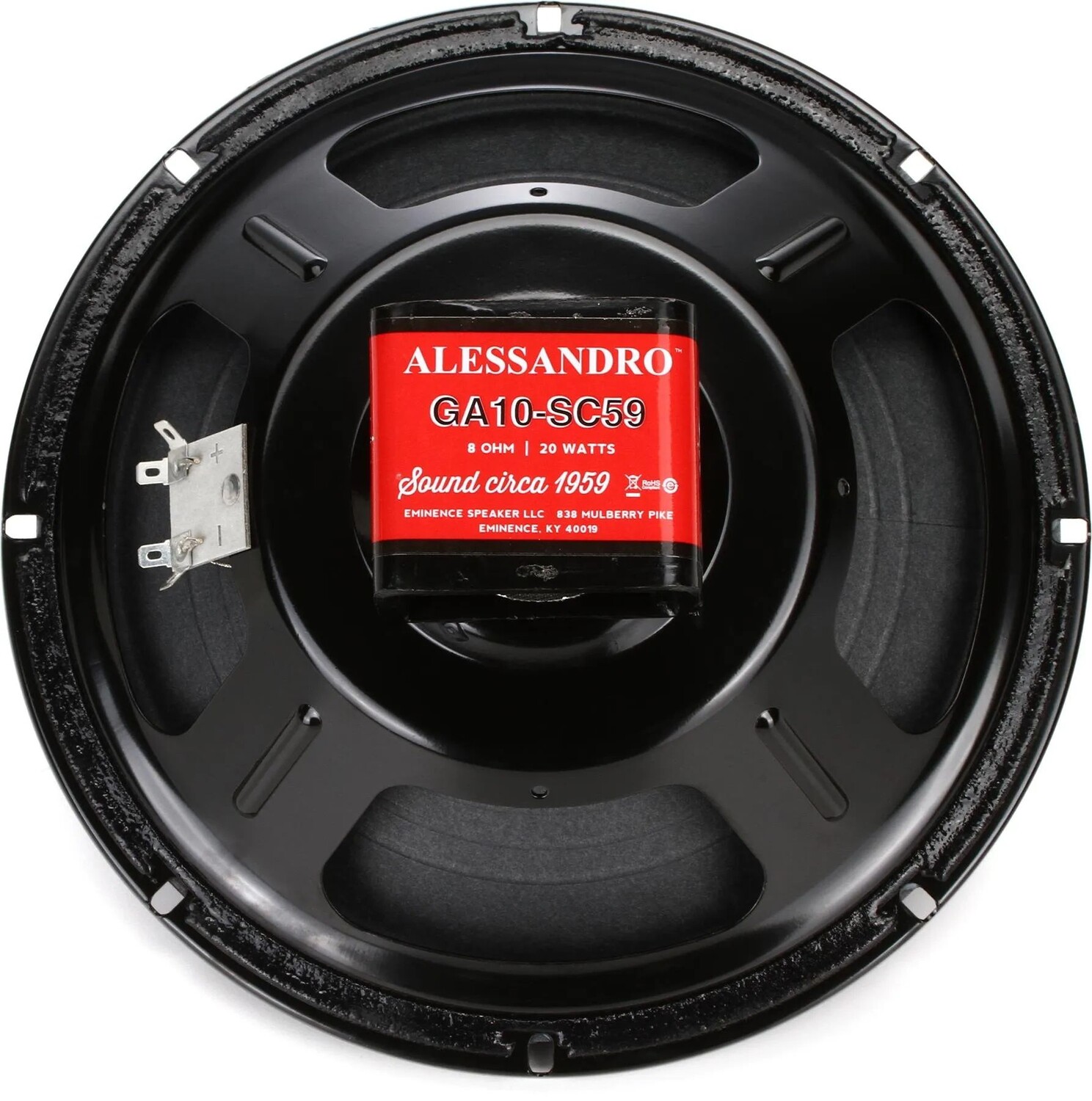 

Сменный динамик гитарного усилителя Eminence GA10-SC59 Alessandro Signature, 10 дюймов, 20 Вт, сопротивление 8 Ом