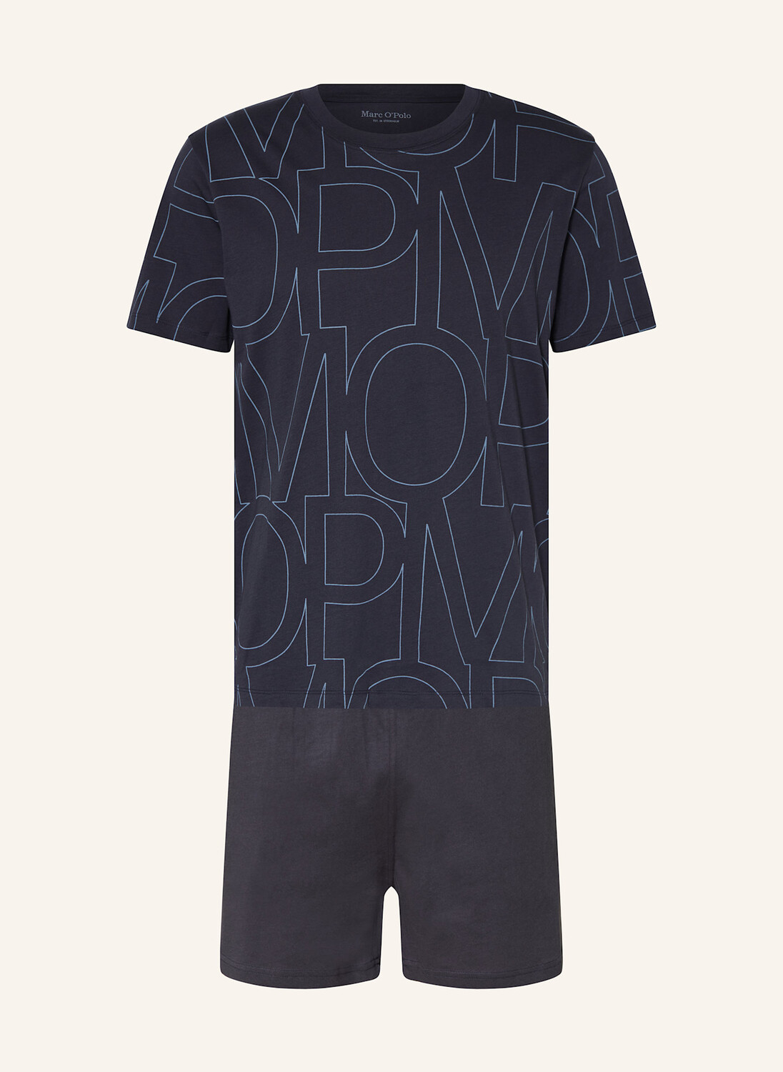 

Короткая пижама Marc O'Polo, цвет DUNKELBLAU/HELLBLAU