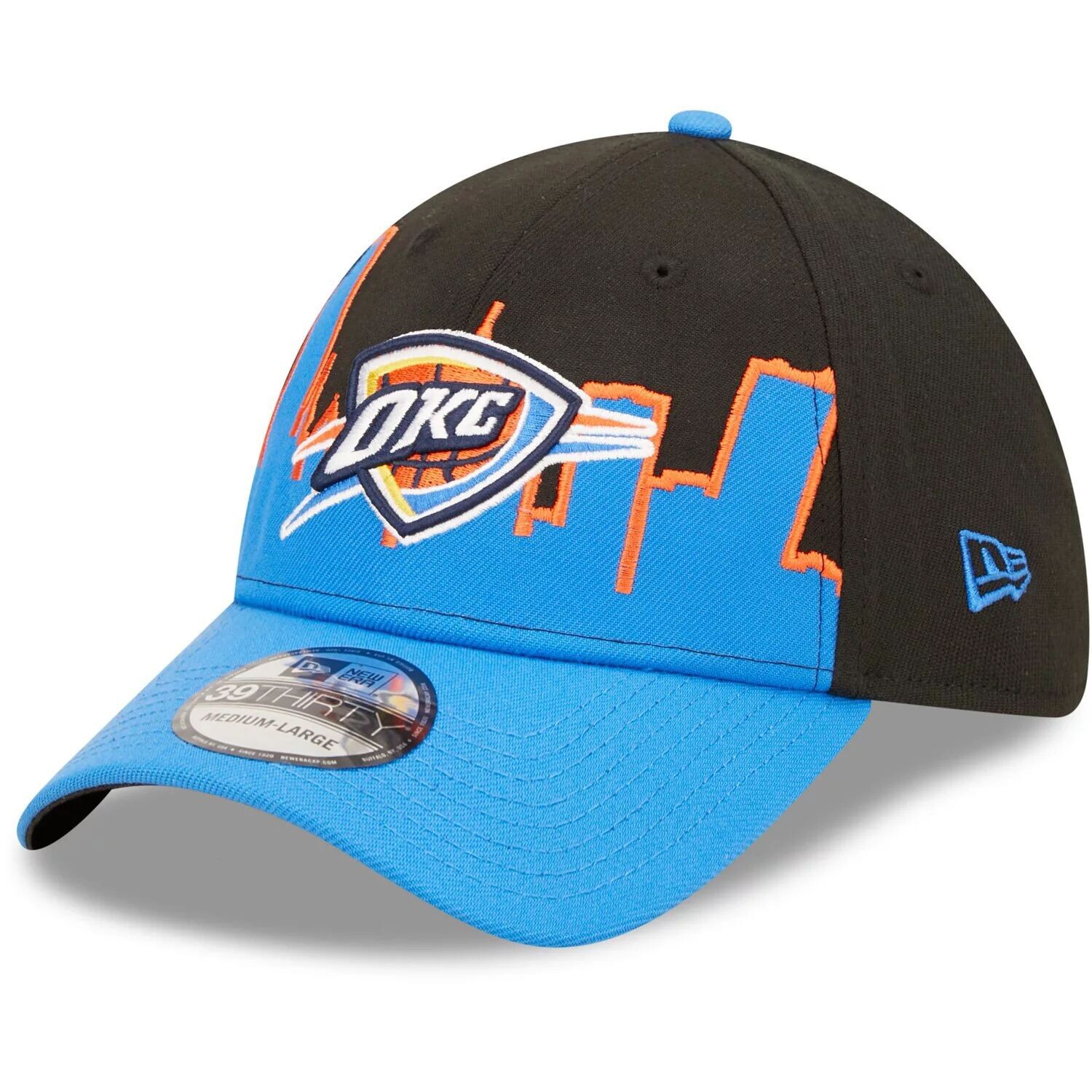

Мужская кепка New Era сине-черная Oklahoma City Thunder 2022 Tip-Off 39THIRTY Flex Hat