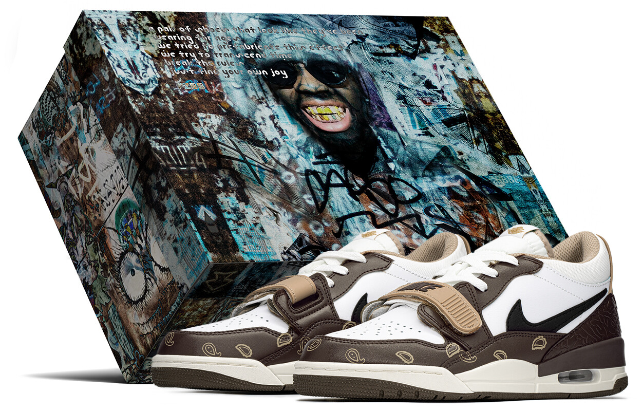 

Jordan Legacy 312 Vintage Баскетбольные кроссовки унисекс, Black/Brown