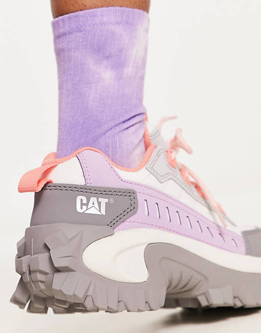 

Серые и розовые женские массивные кроссовки CAT Intrumer, Розовый