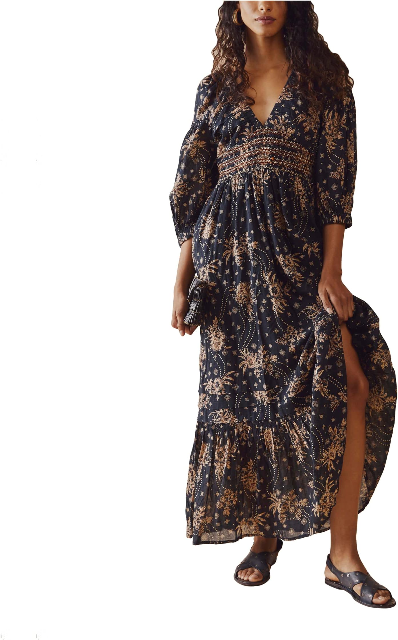 

Платье Golden Hour Maxi Free People, цвет Black Combo