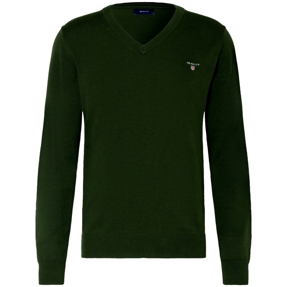 

Свитер Gant Classic V Neck, зеленый