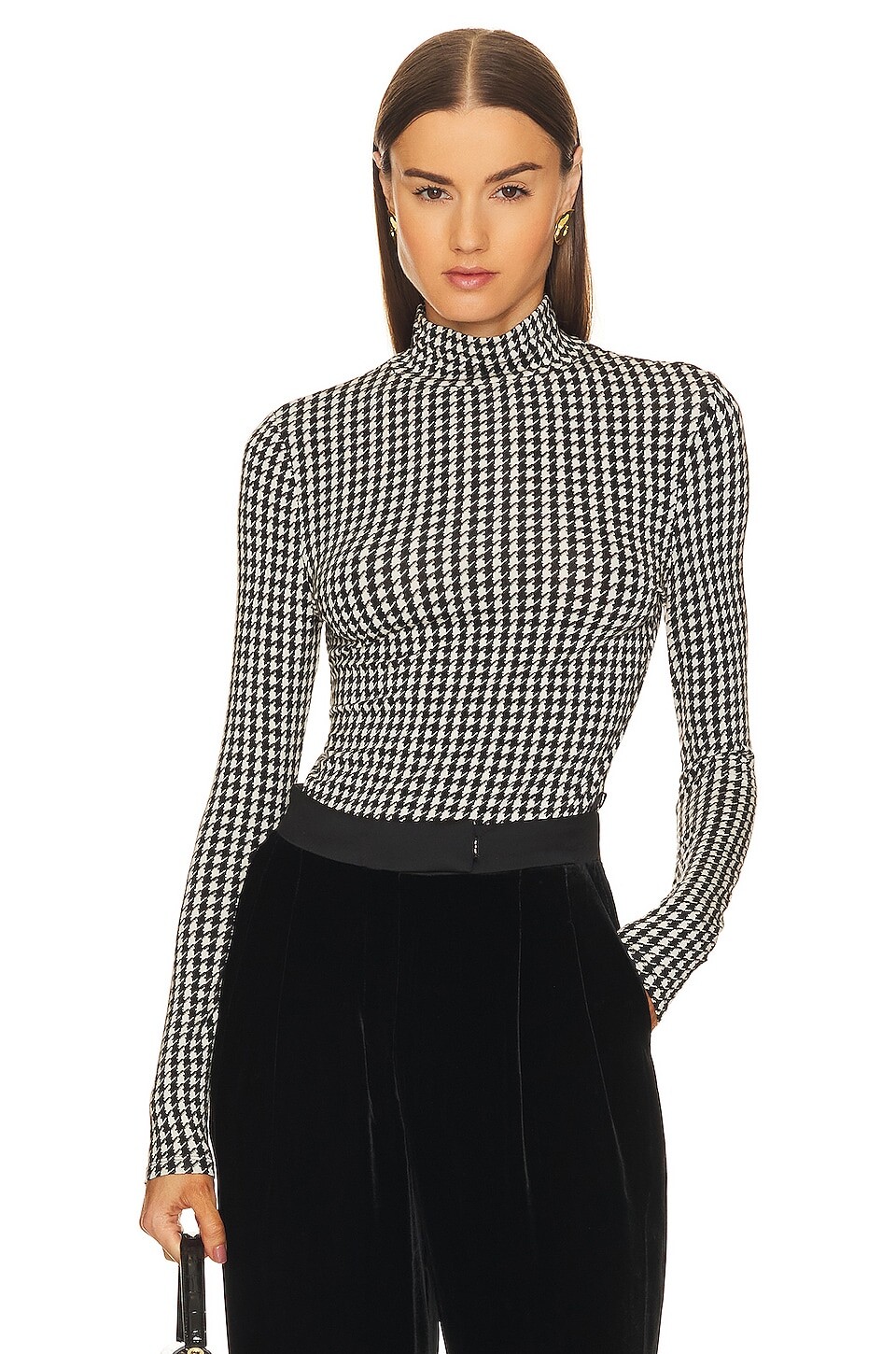 

Топ Veronica Beard Nate, цвет Off White & Black