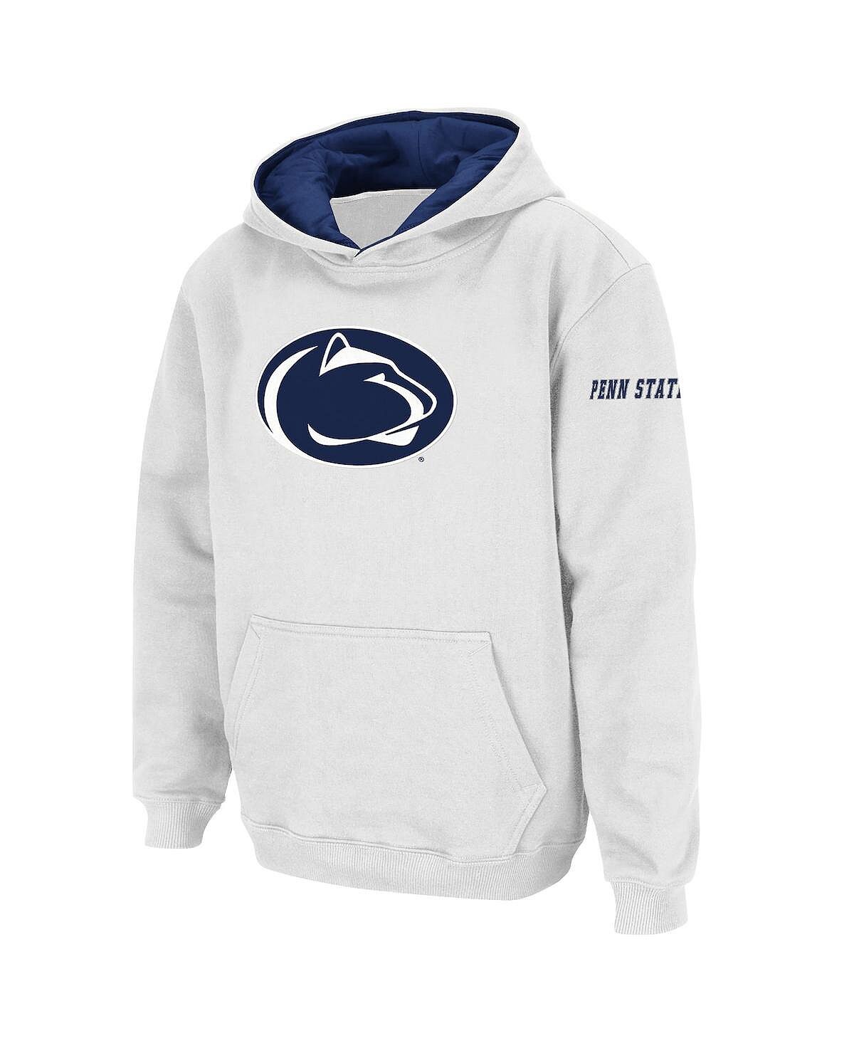

Белый пуловер с капюшоном и большим логотипом Big Boys Penn State Nittany Lions Stadium Athletic